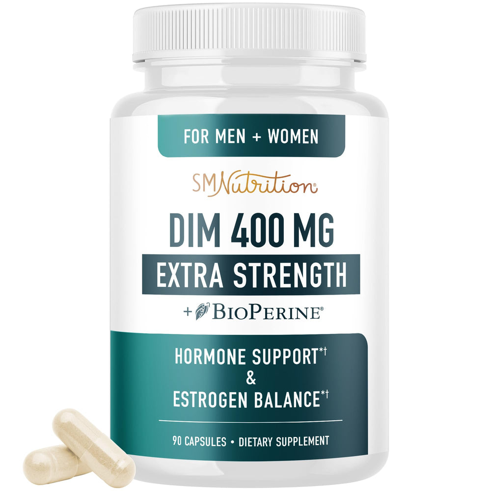 DIM 400mg bottle front showing label
