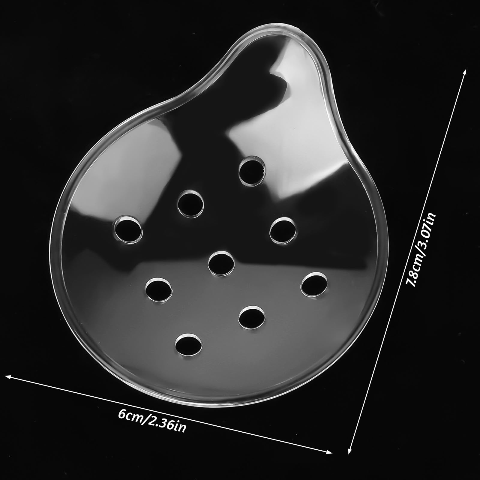 Clear eye patch showing 9-hole ventilation design