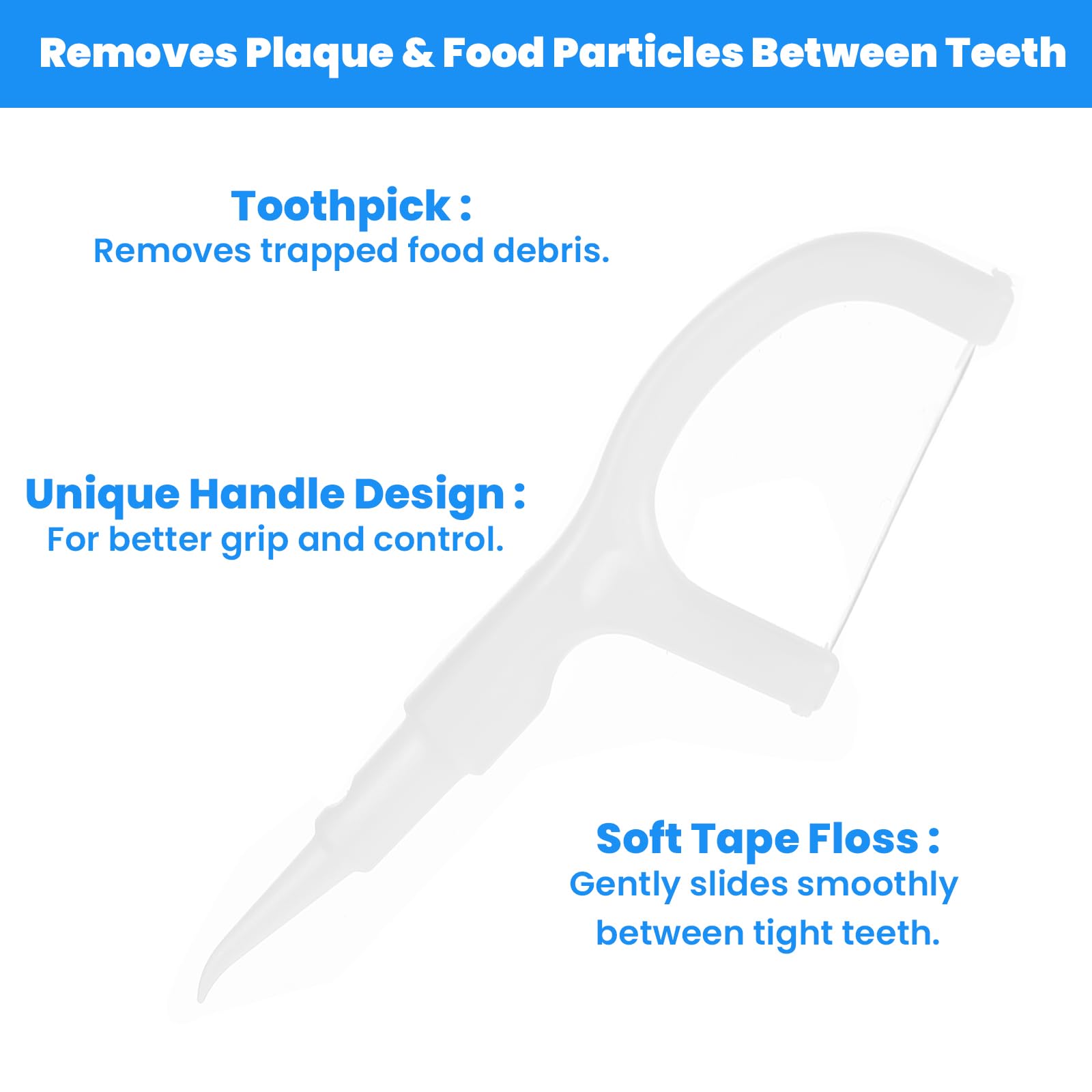 Includes floss, toothpick, tongue scraper and brush