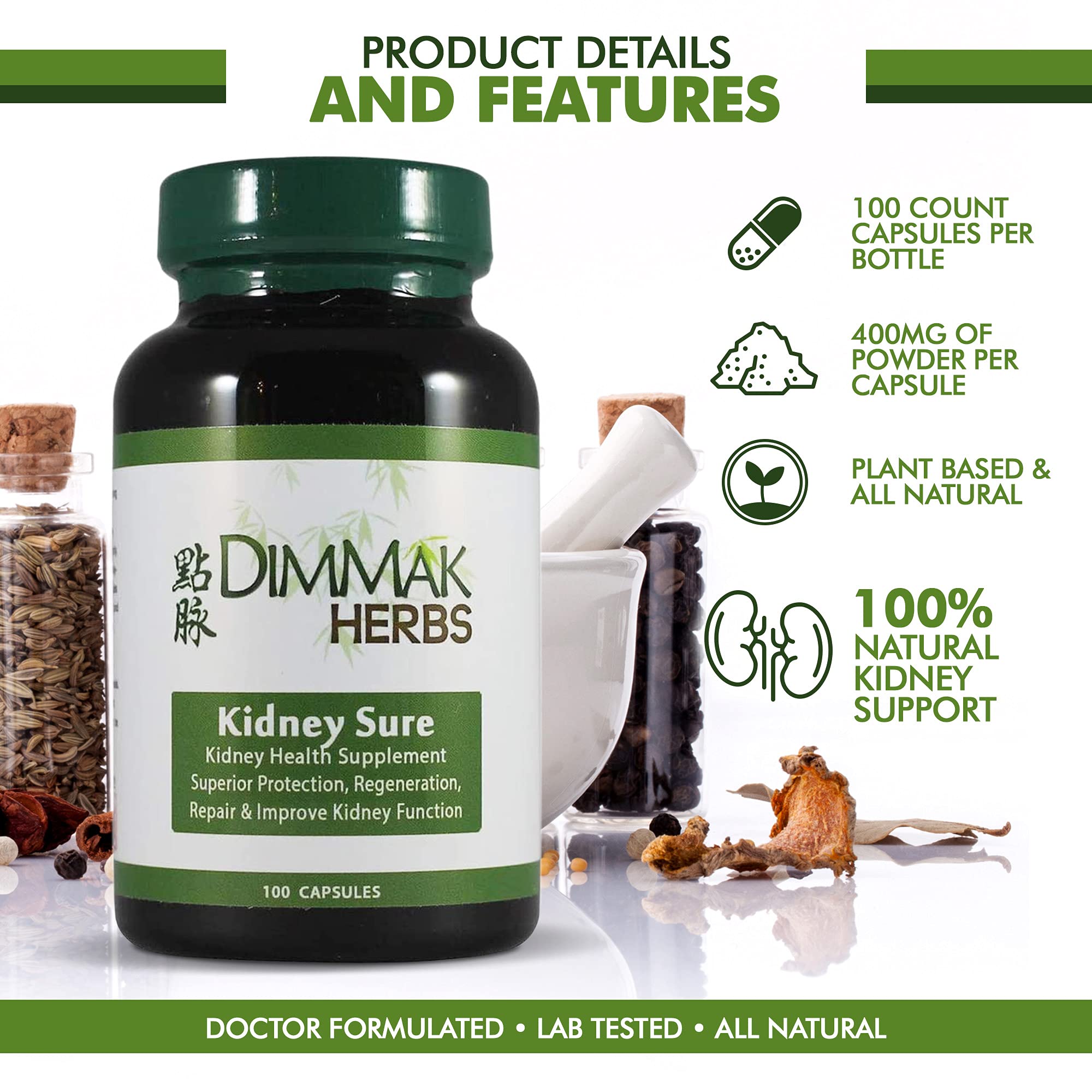 Organic certified herbs used in Kidney Sure kidney health blend