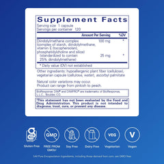 DIMPRO 100 bottle back label with supplement facts