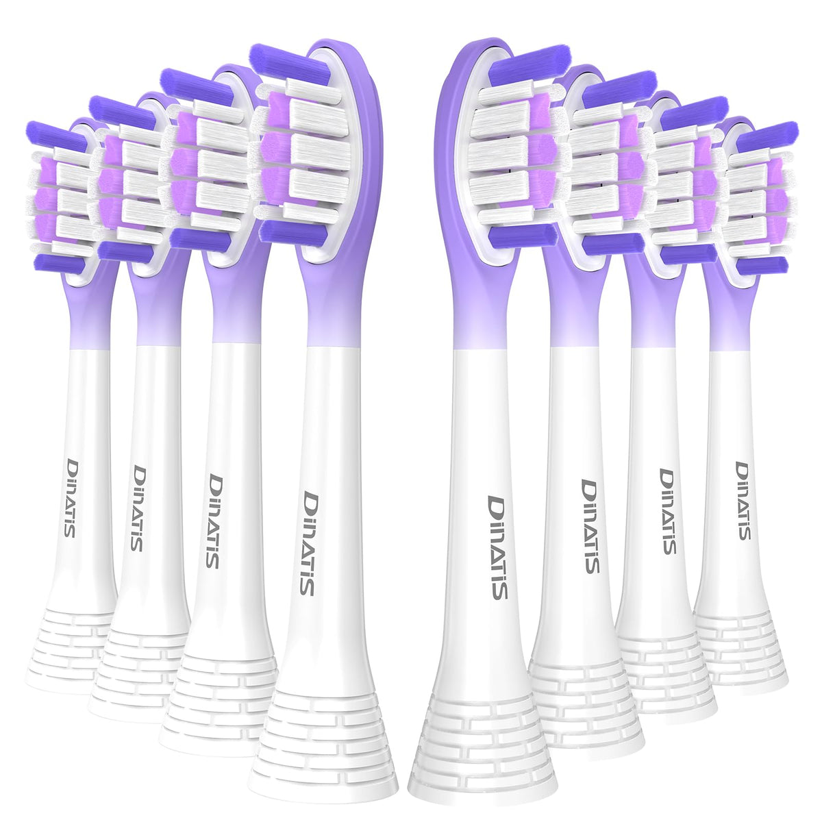 DINATIS 10-pack replacement toothbrush heads for Philips Sonicare Click-On compatibility