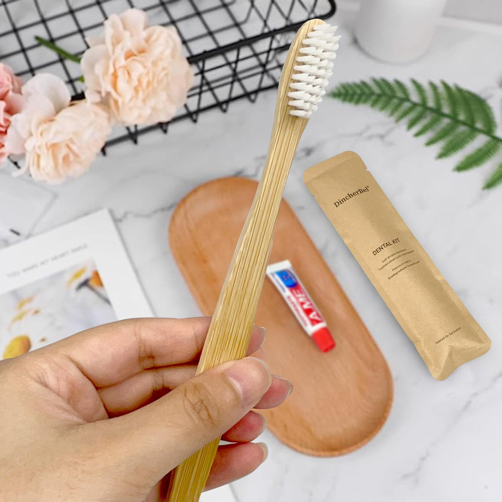 Eco-friendly recyclable packaging for bamboo toothbrush kits