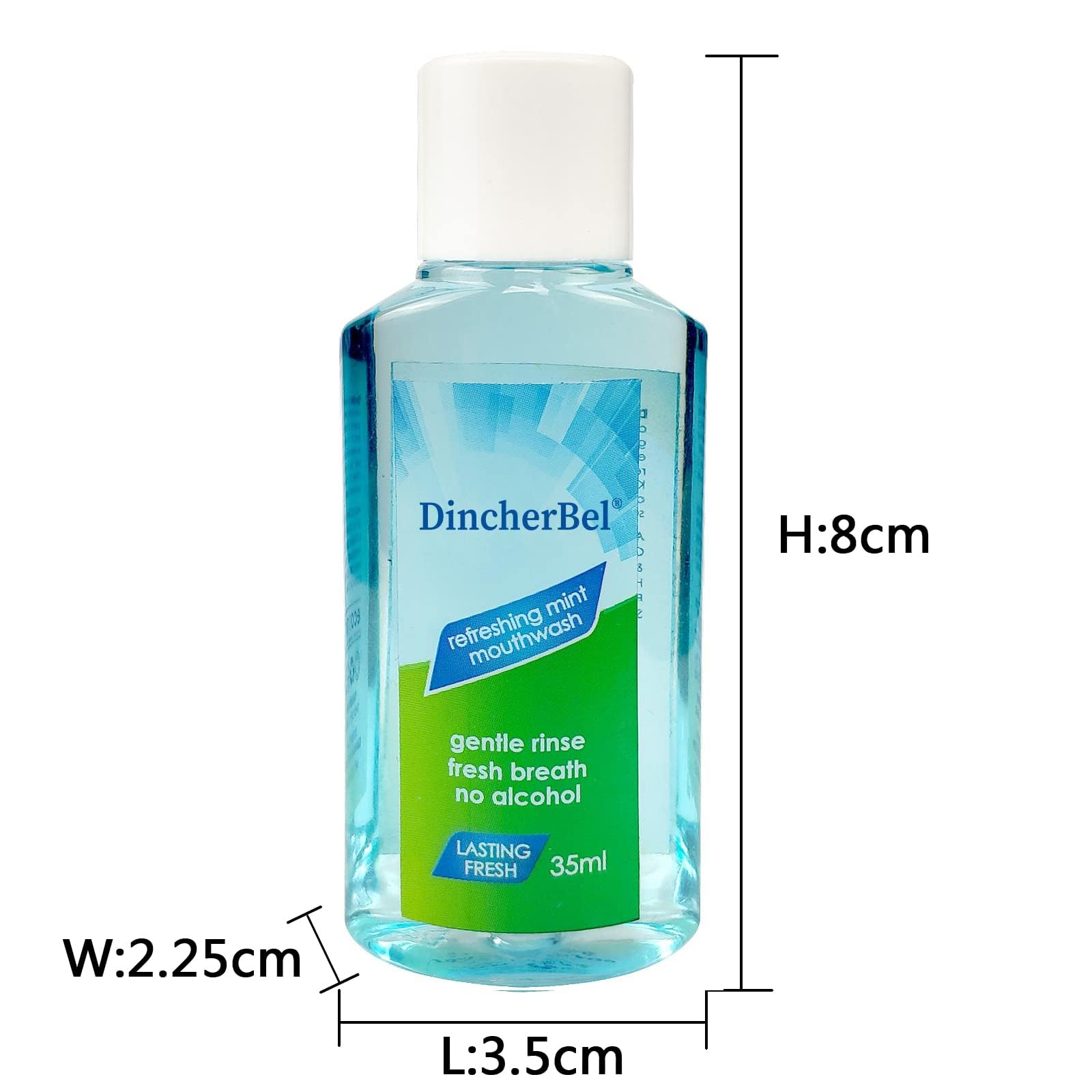 Mint mouthwash travel packaging by DincherBel