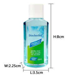 Mint mouthwash travel packaging by DincherBel