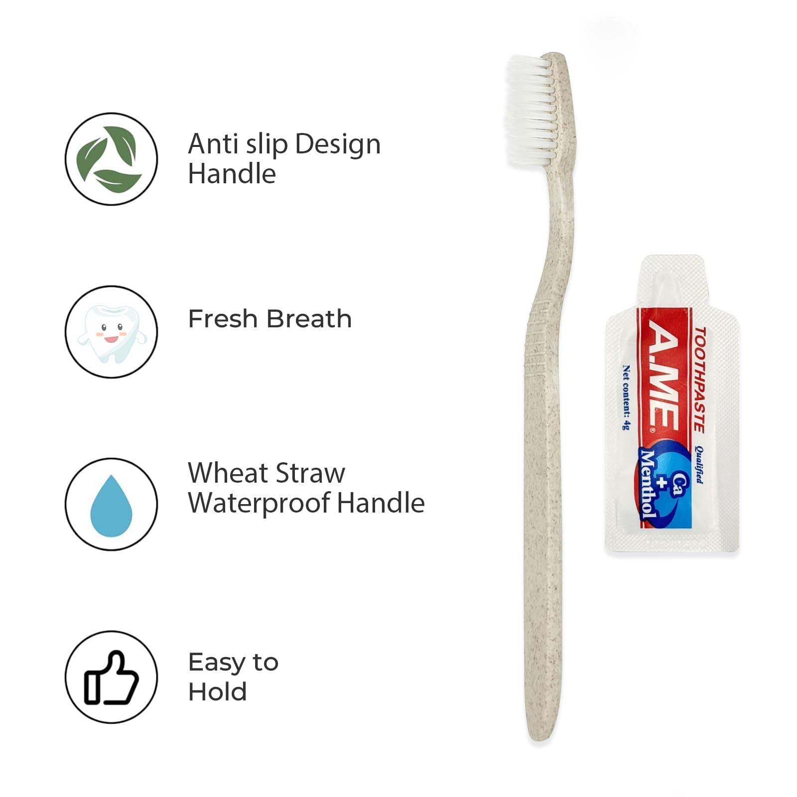 Travel-size toiletries display with DincherBel products