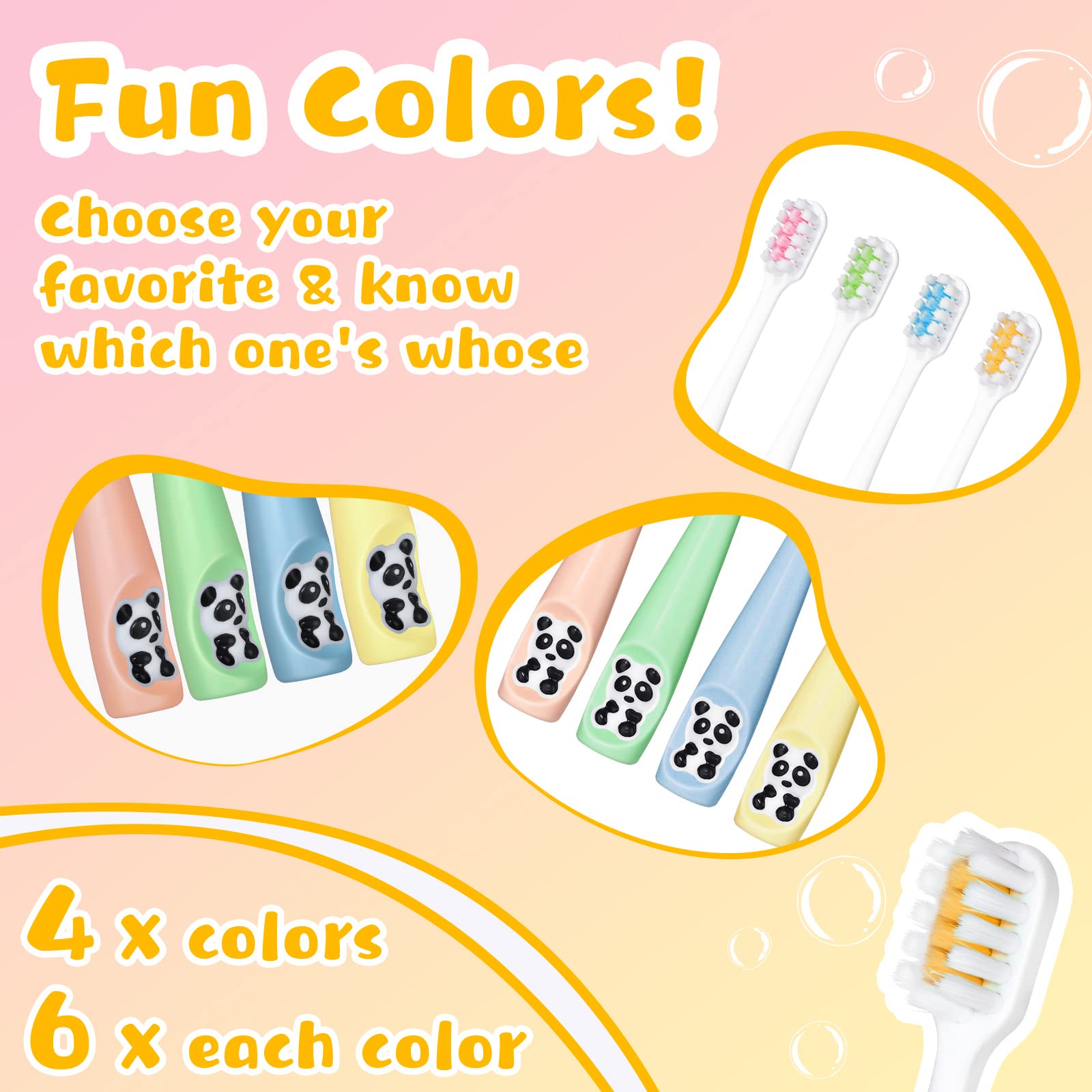 Non slip ergonomic handle for children's toothbrush age 3 and above