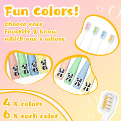 Non slip ergonomic handle for children's toothbrush age 3 and above