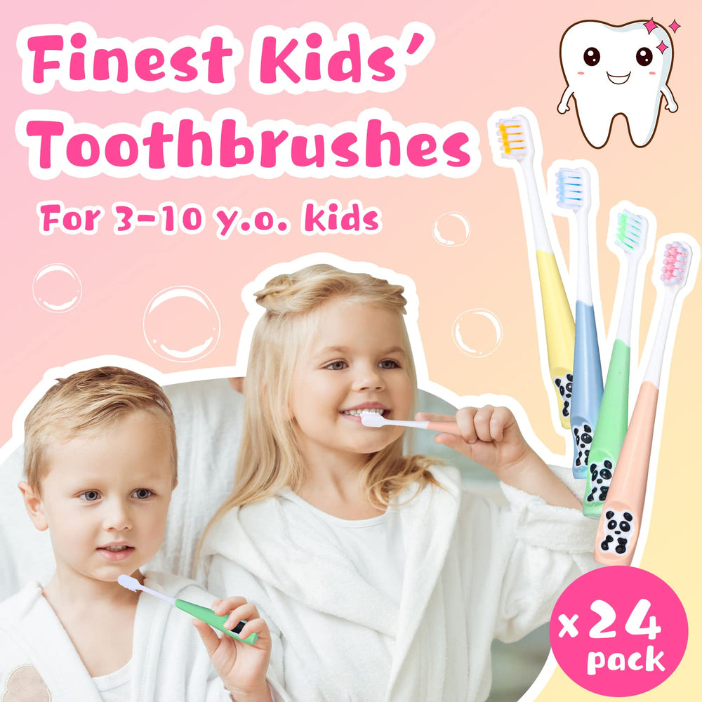 Assorted color options for kids toothbrush set