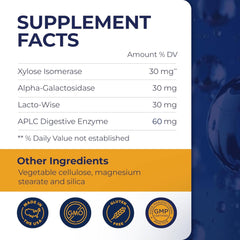 Digestive enzyme capsules close-up
