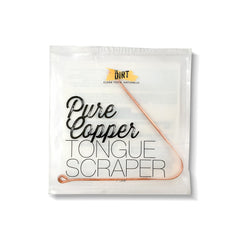 The Dirt Tongue Scraper - pure copper tongue cleaner with ergonomic handle
