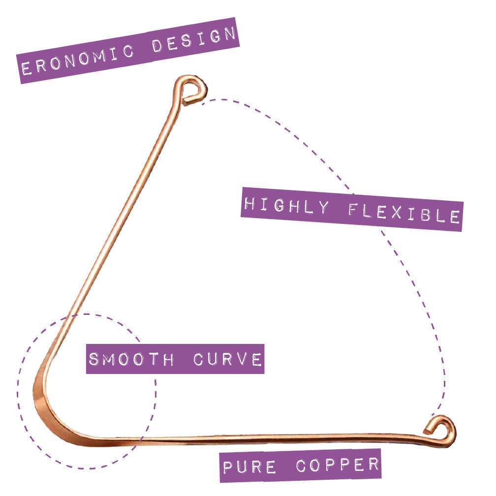 Compact and portable copper tongue cleaner