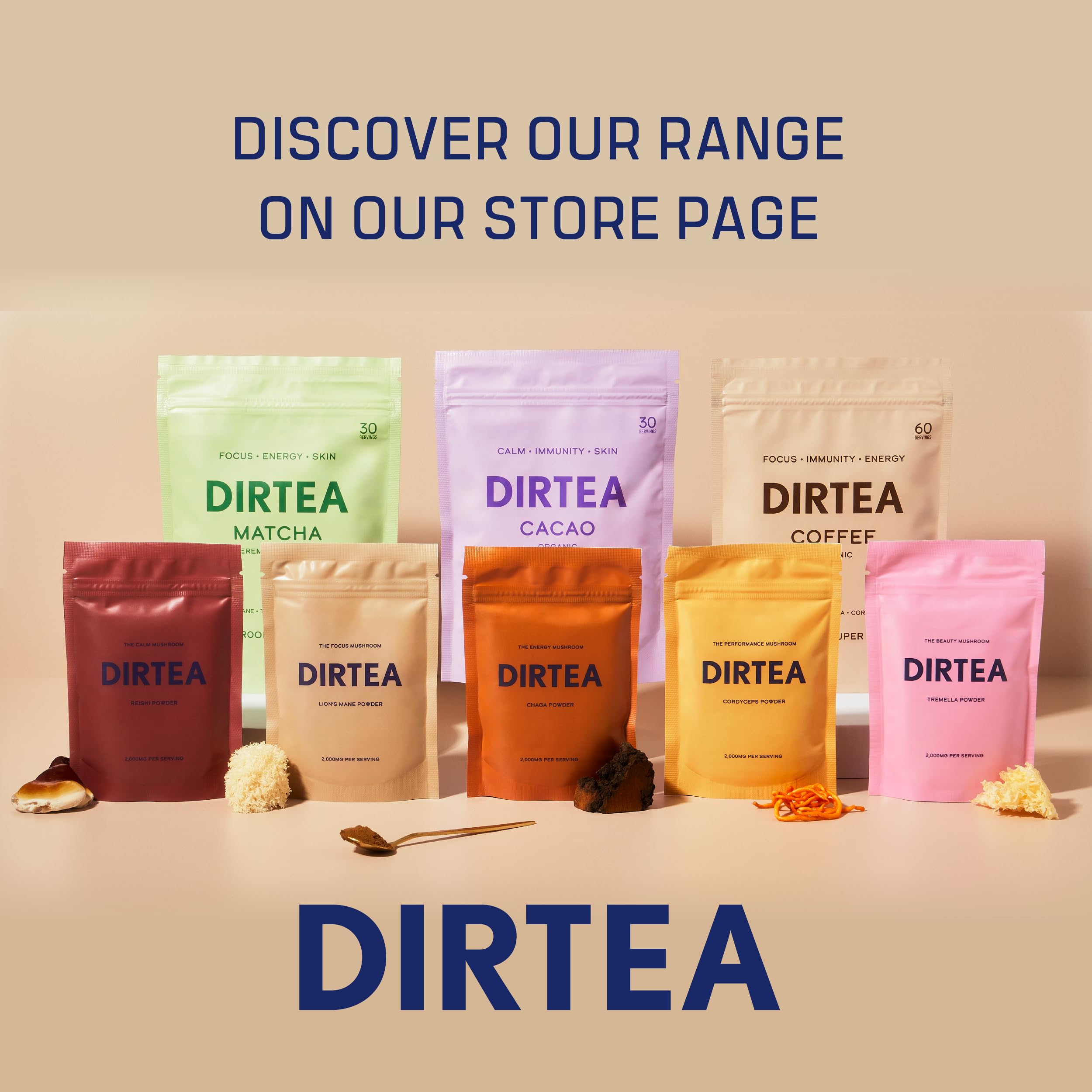 DIRTEA packaging and bottle close-up