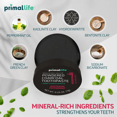 Bentonite and kaolin clay powders used in Dirty Mouth Toothpowder