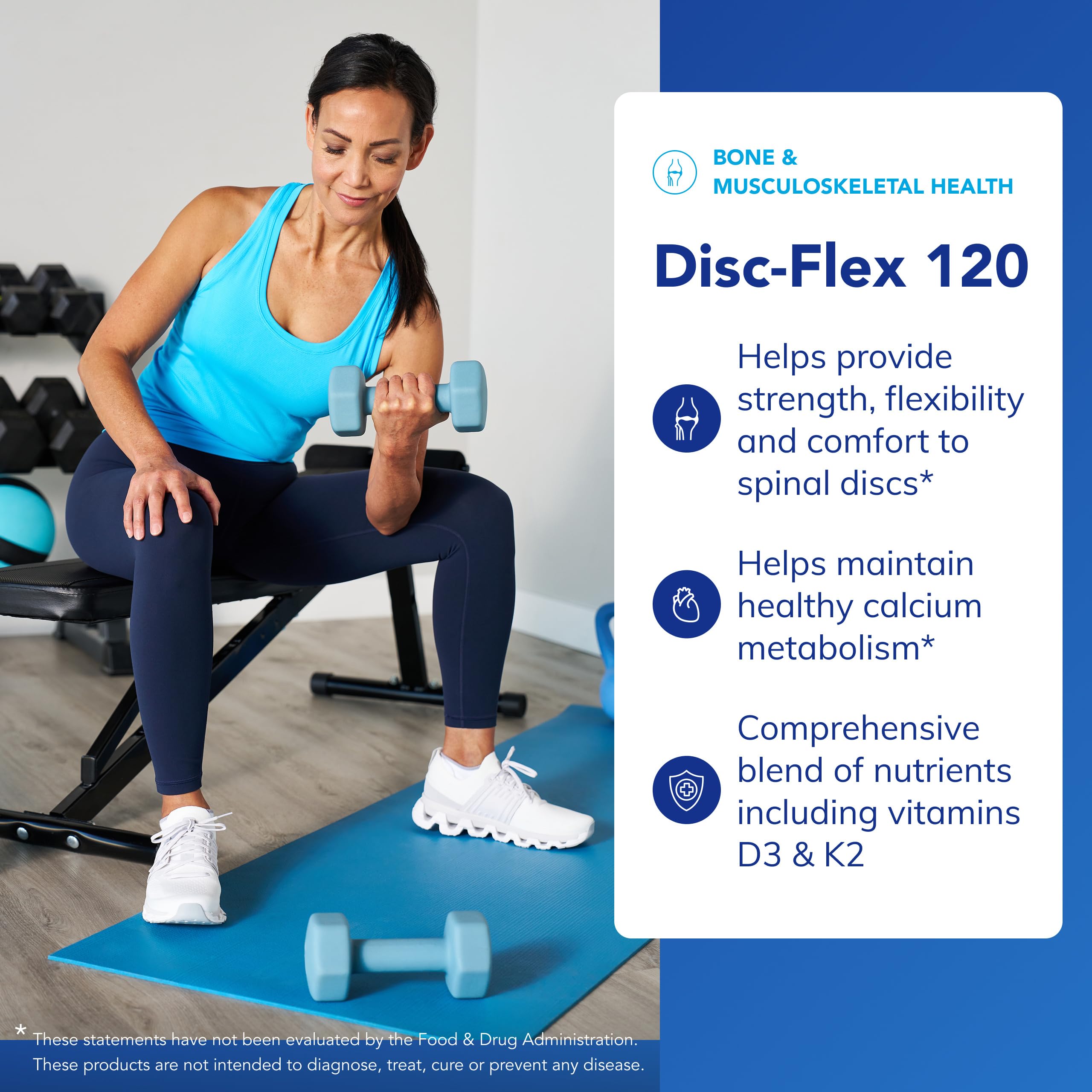 Key Disc-Flex ingredients including vitamin D3 and K2