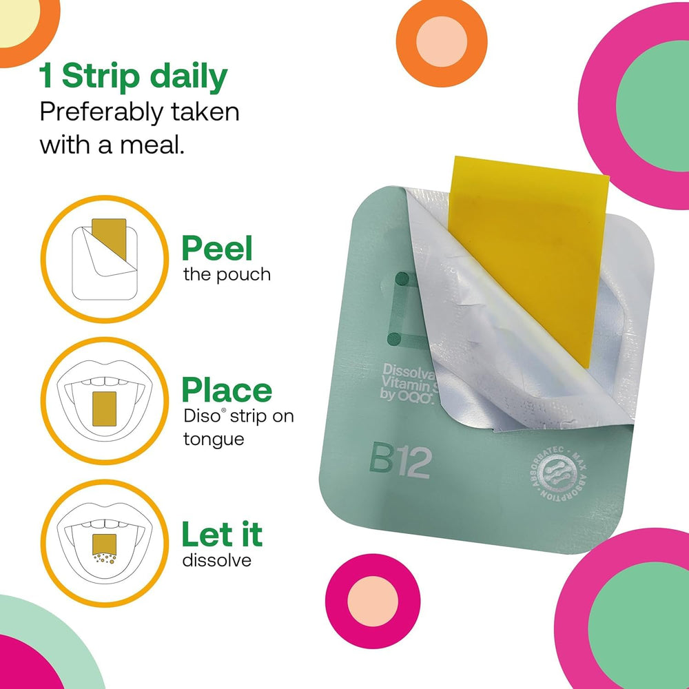 DISSOLVING B12 strip on tongue