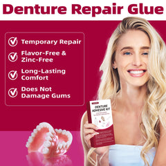 Disposable gloves for handling denture glue