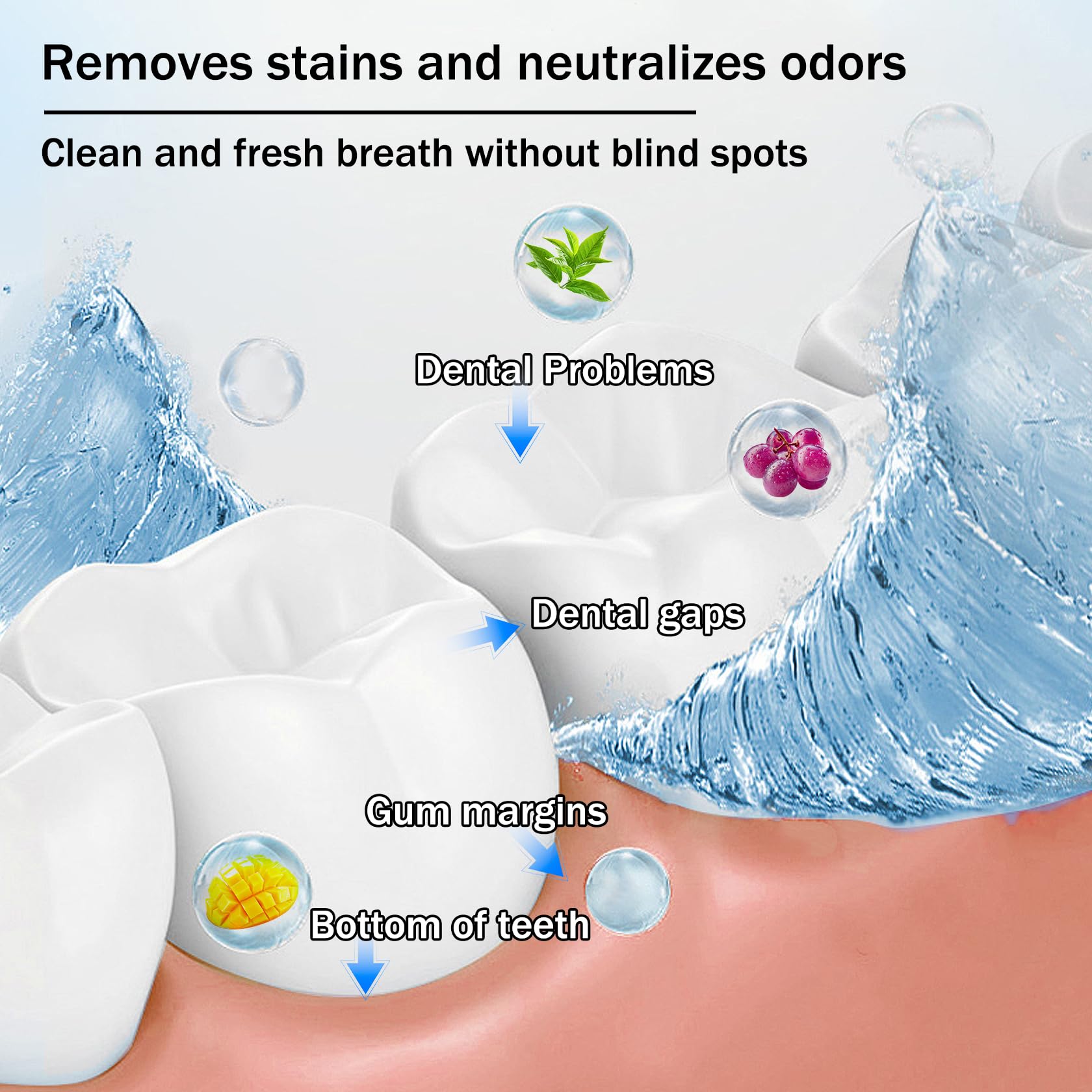 Close-up of disposable mouthwash packs