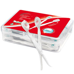 20-pack disposable travel toothbrush set with protective case