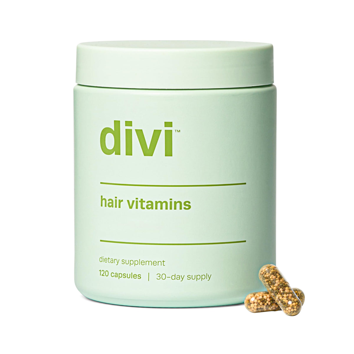 Divi Hair Vitamins bottle with label – 120 count