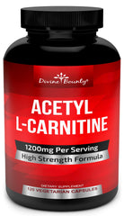 Divine Bounty Acetyl L-Carnitine capsules 1200mg per serving (two capsules)