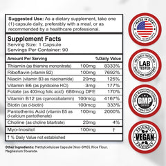 Close-up of Divine Bounty B-Complex label