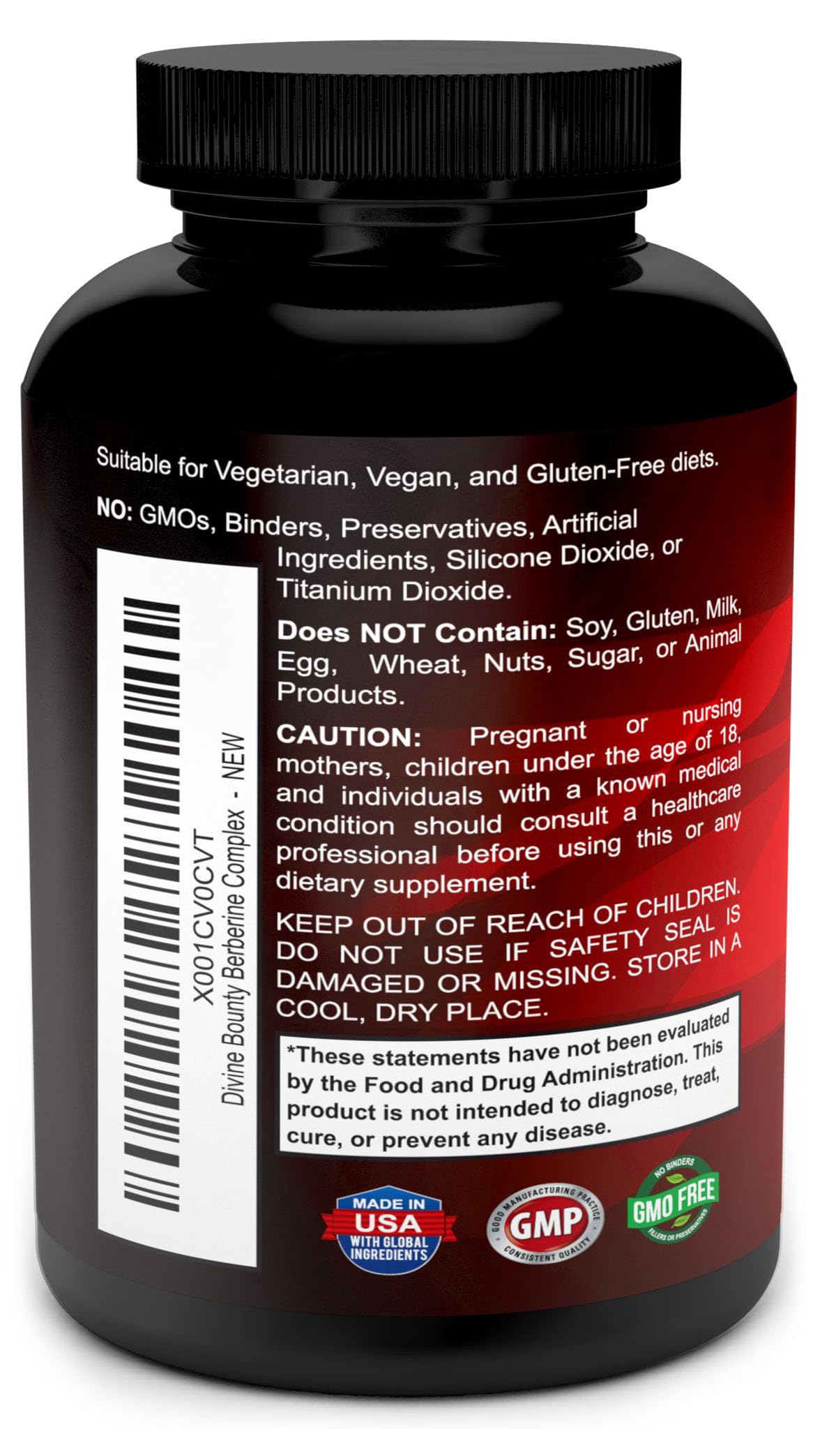 Divine Bounty Berberine vegetarian capsules