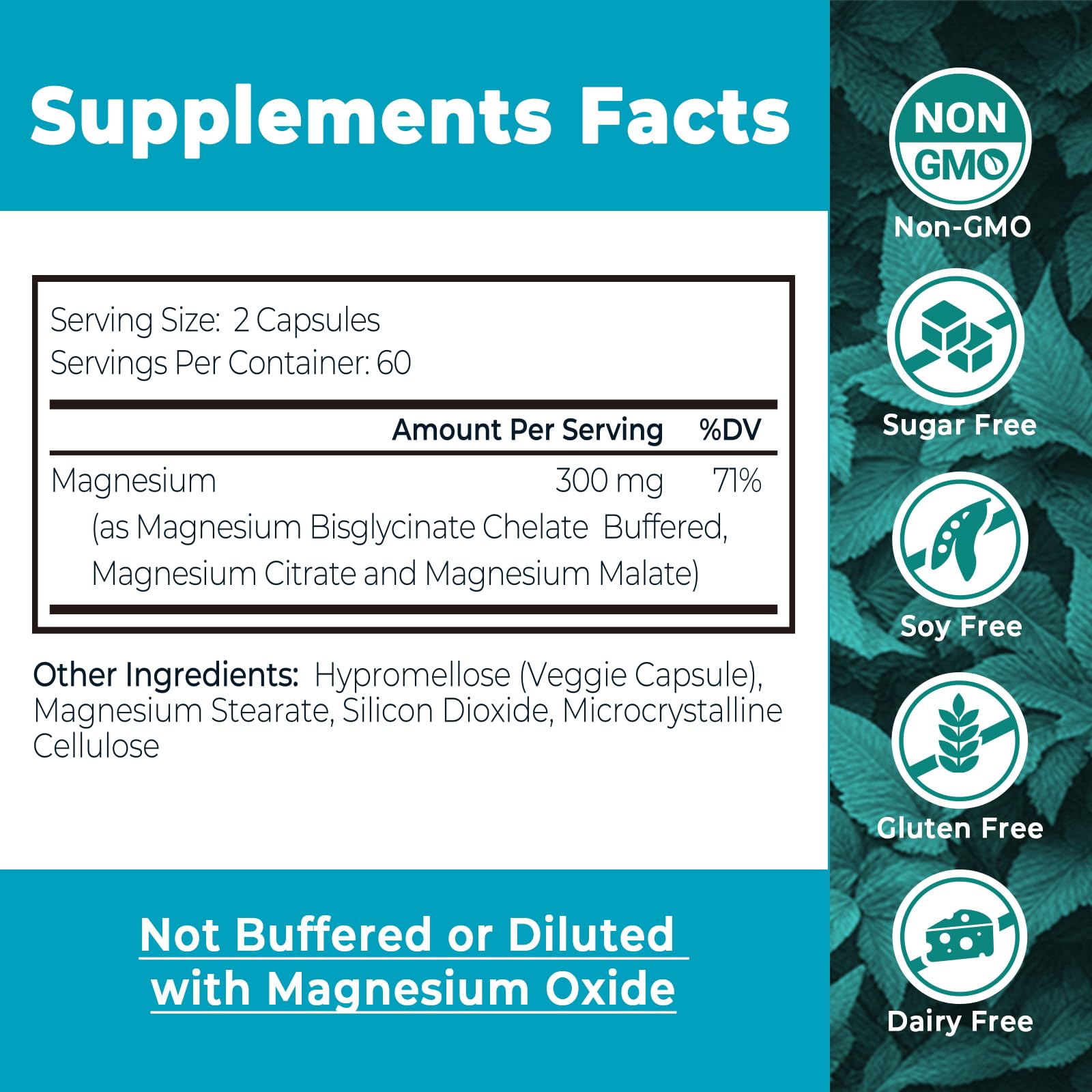 Molecular illustration of Magnesium Glycinate, Citrate, and Malate