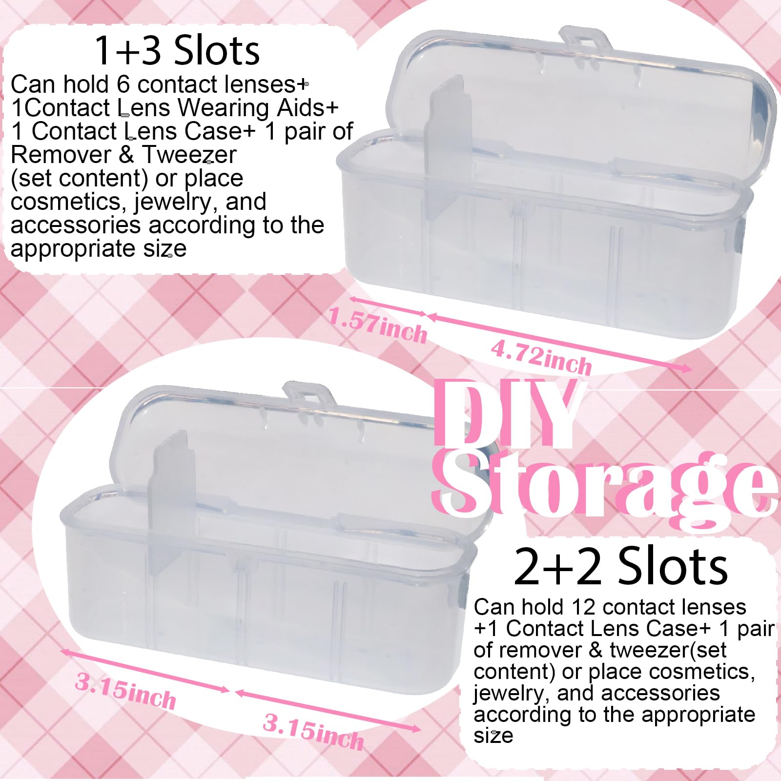 Compact dual case with accessories for weekly wear