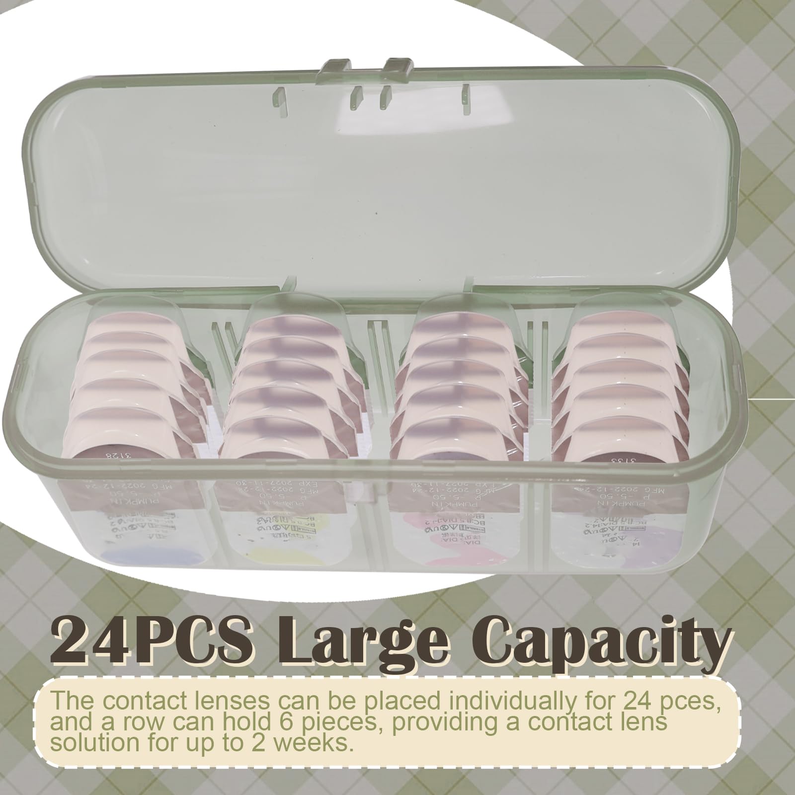 Can store up to 24 lenses when used separately