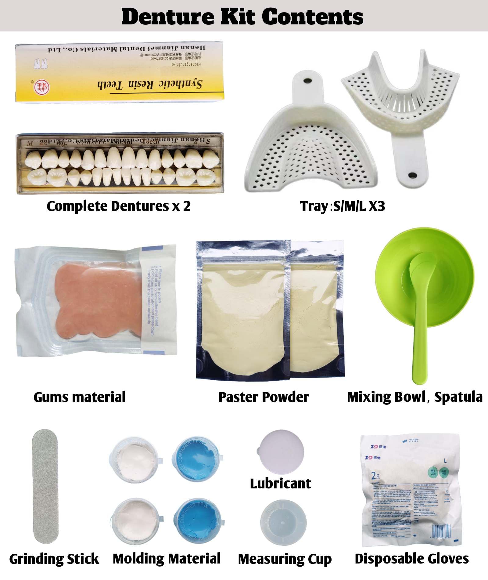 At-home DIY oral care kit suitable for practice or cosplay