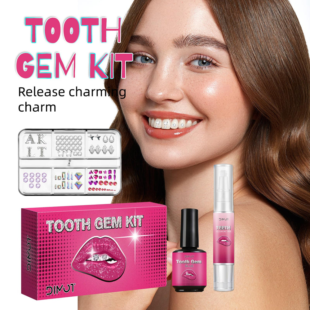DIY Teeth Crystal Gems Kit with crystals and tools