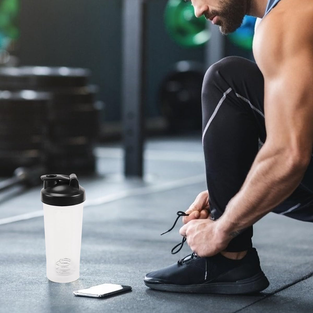 Two-pack set of BPA-free white shaker bottles