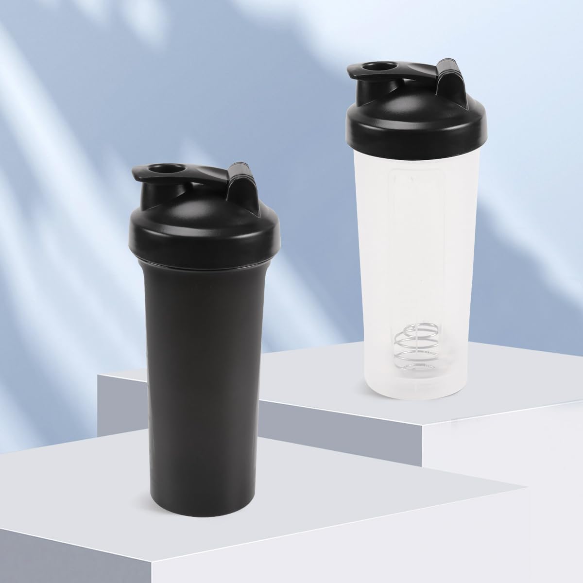 Dishwasher-safe BPA-free shaker bottle with product branding