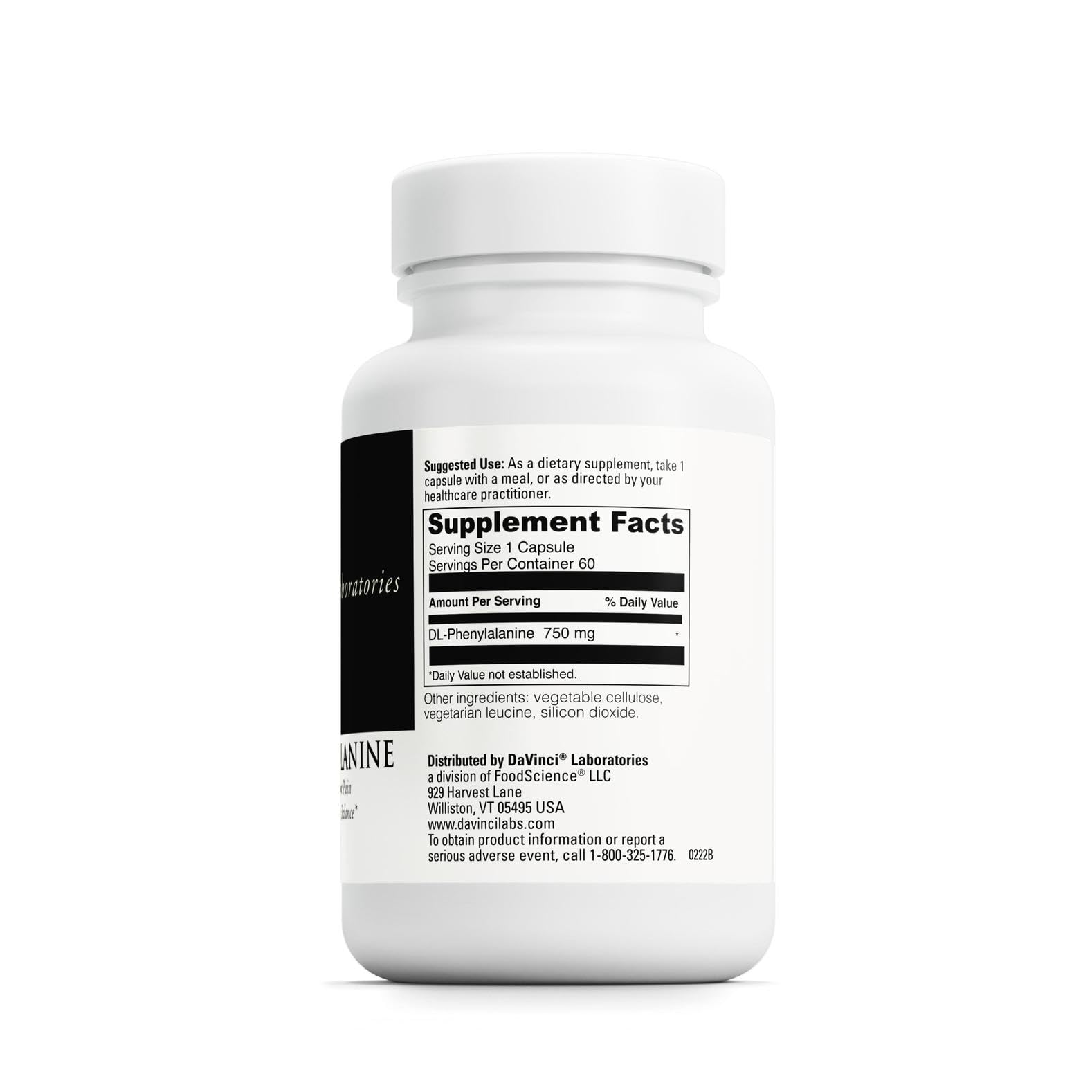 DL-Phenylalanine 750 mg capsules serving size