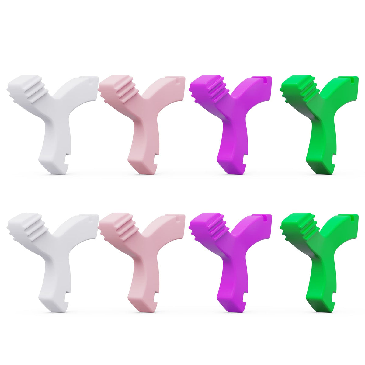 DLENP 8-piece Y-shaped Invisalign chewies close-up