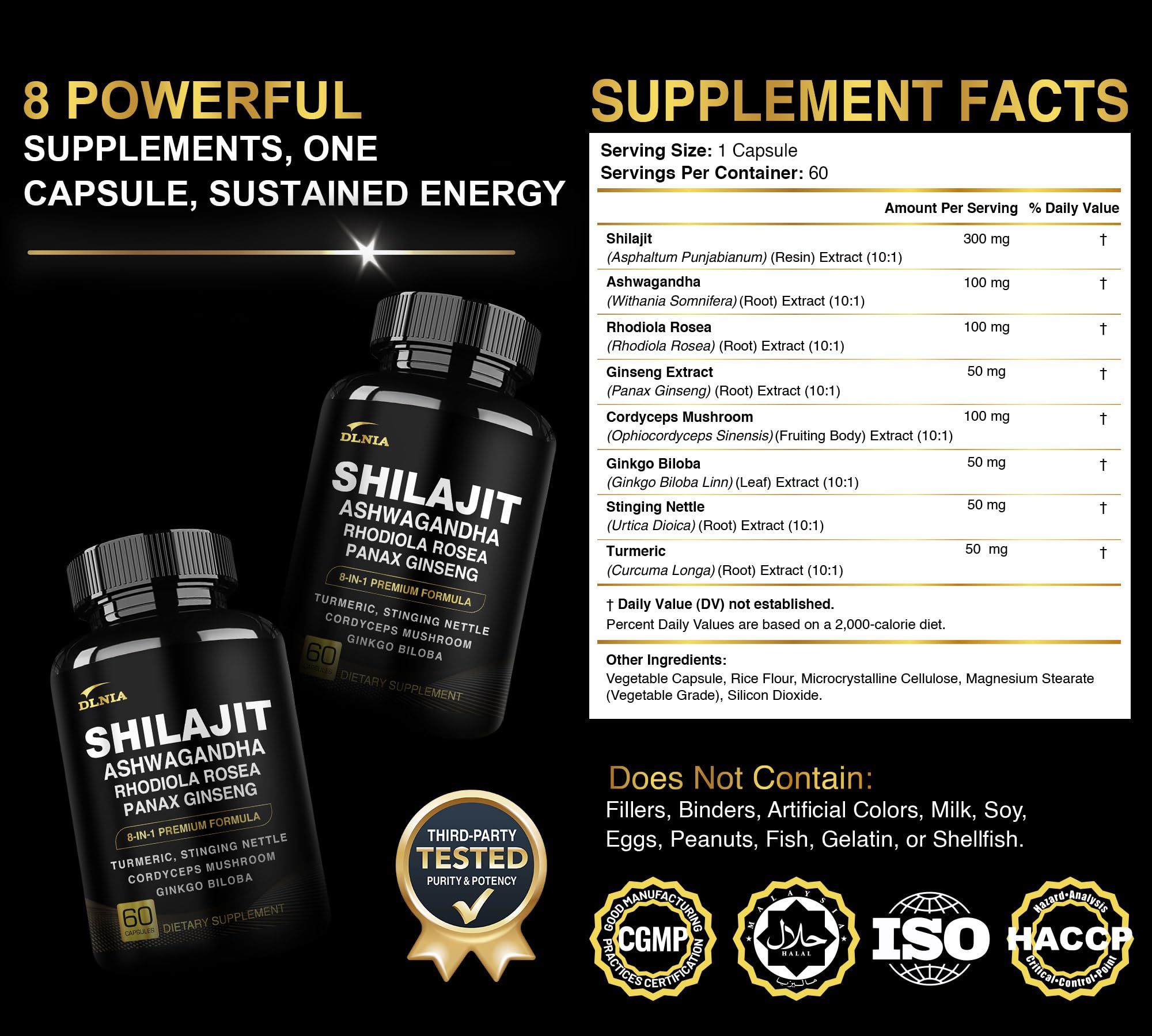 Shilajit capsules with Himalayan herbs