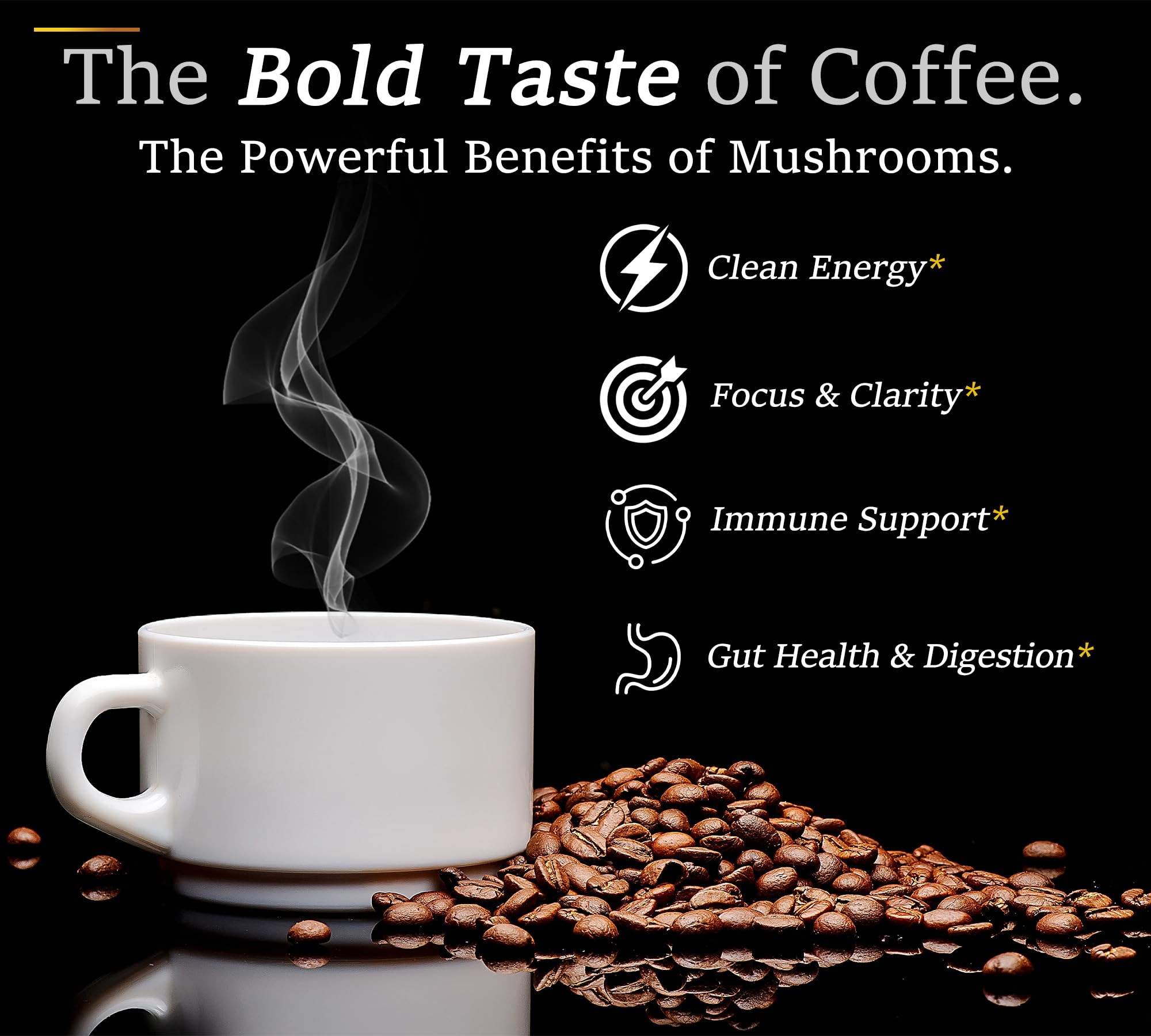 Coconut milk and MCT oil swirl in DLNIA mushroom coffee