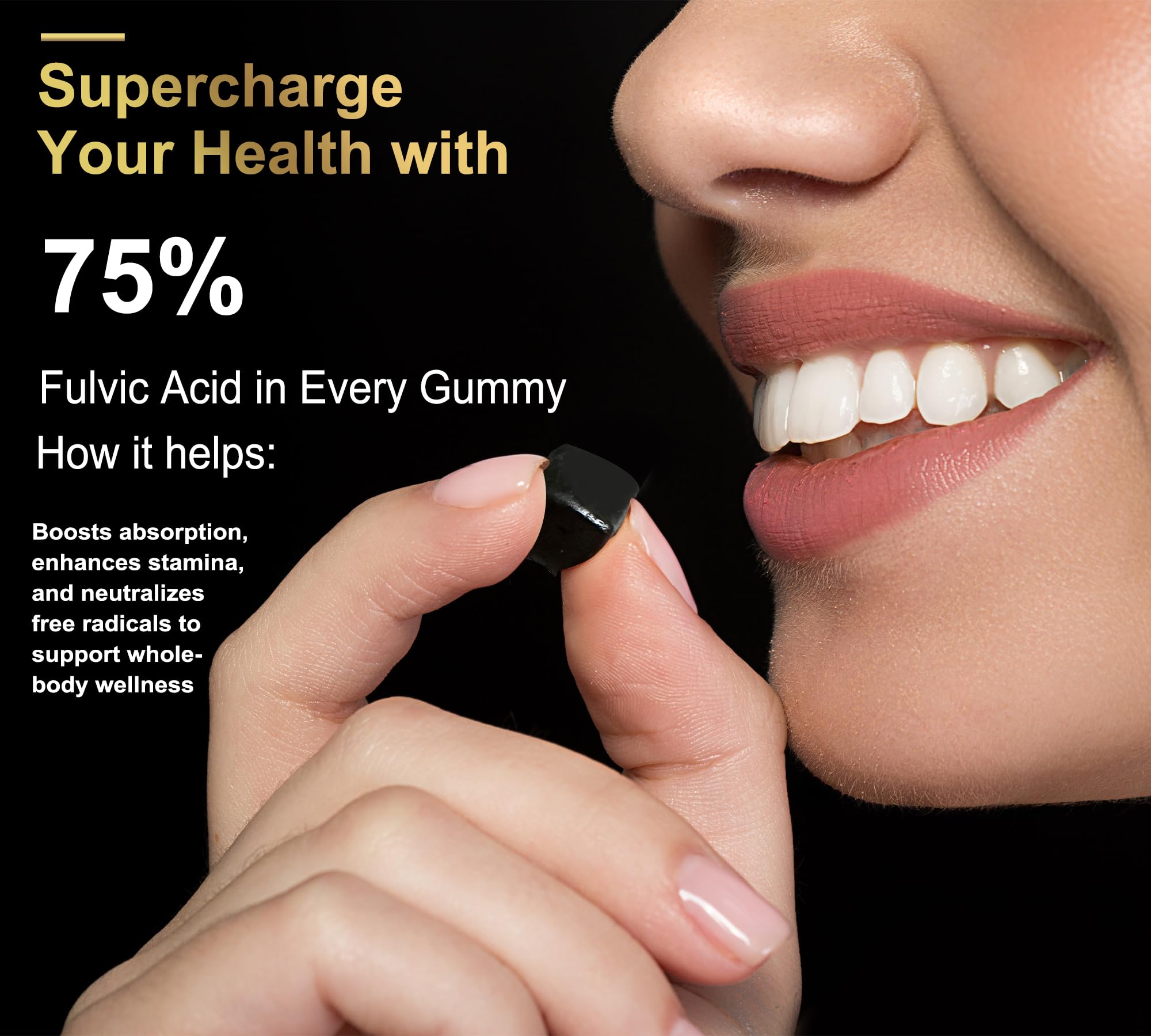 Nutrition facts panel for DLNIA Shilajit Gummies