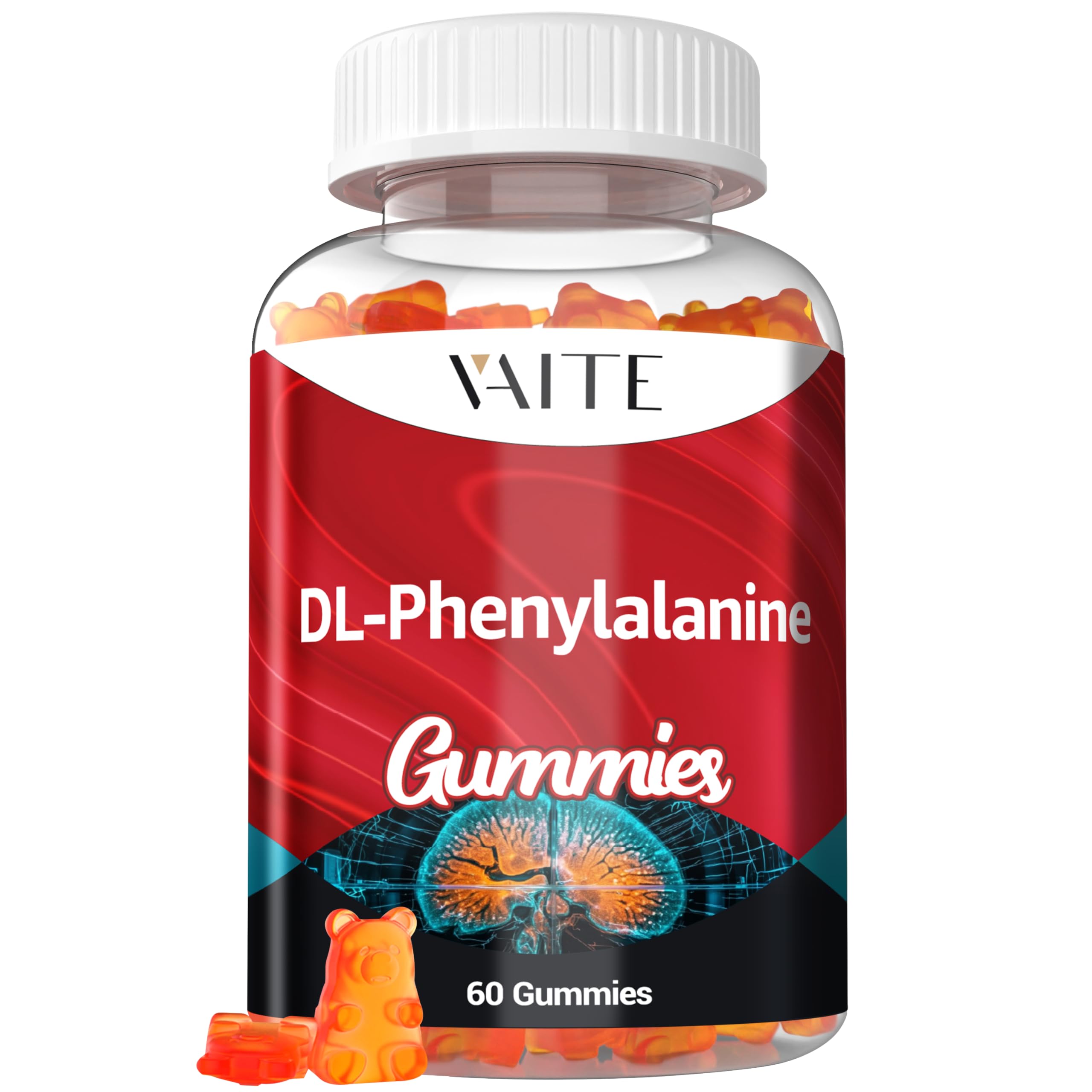 Front view of DL-Phenylalanine 1000mg Gummies bottle