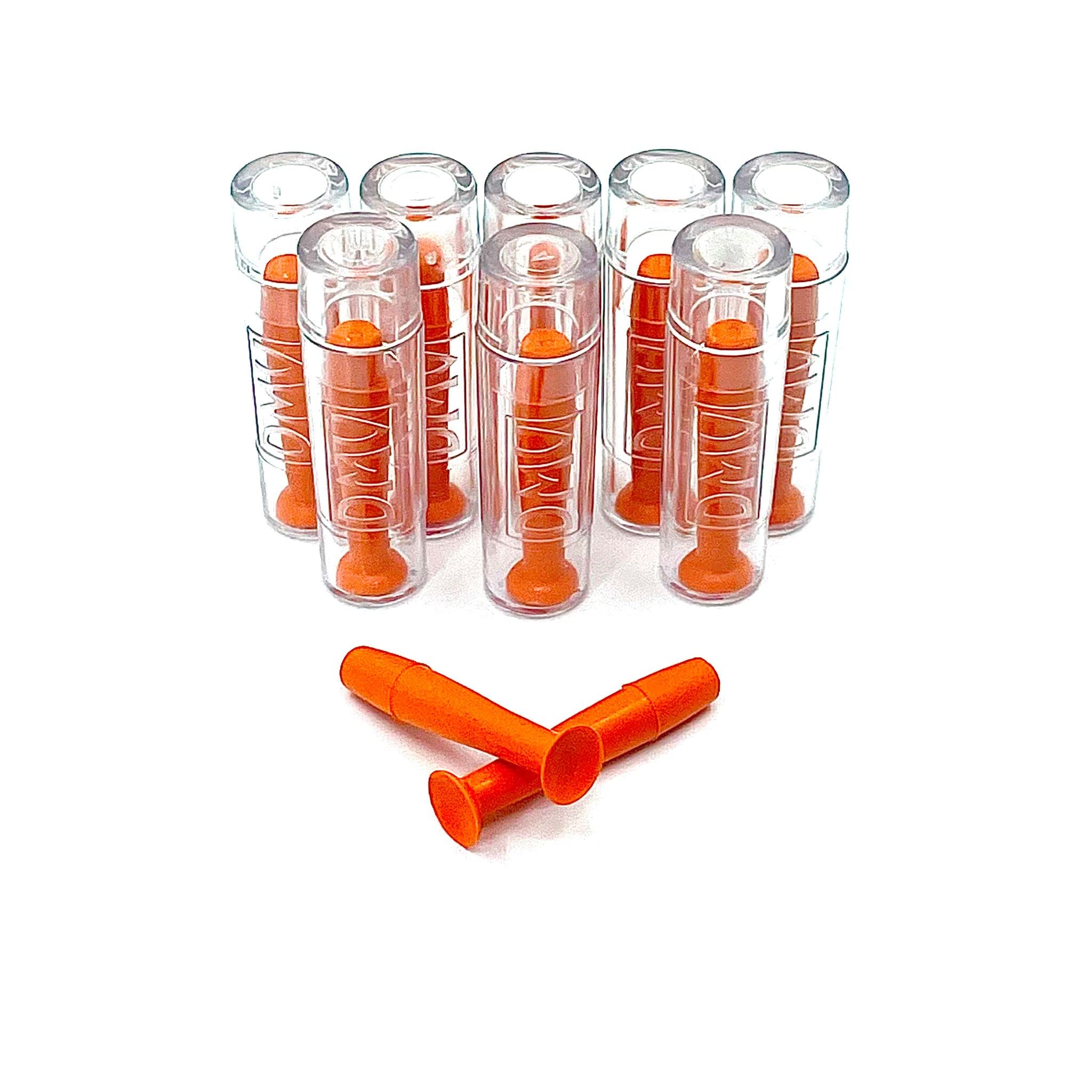 Close-up of DMV Ultra Hard Contact Lens Remover Orange 10 Pack