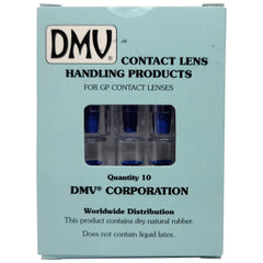 DMV Ultra Hard Contact Lens Remover in cobalt blue with clear storage tube