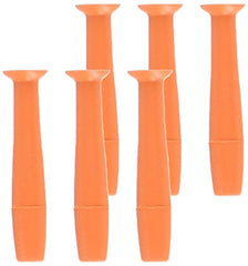 Six-count set of DMV Ultra Hard Lens Removers in orange