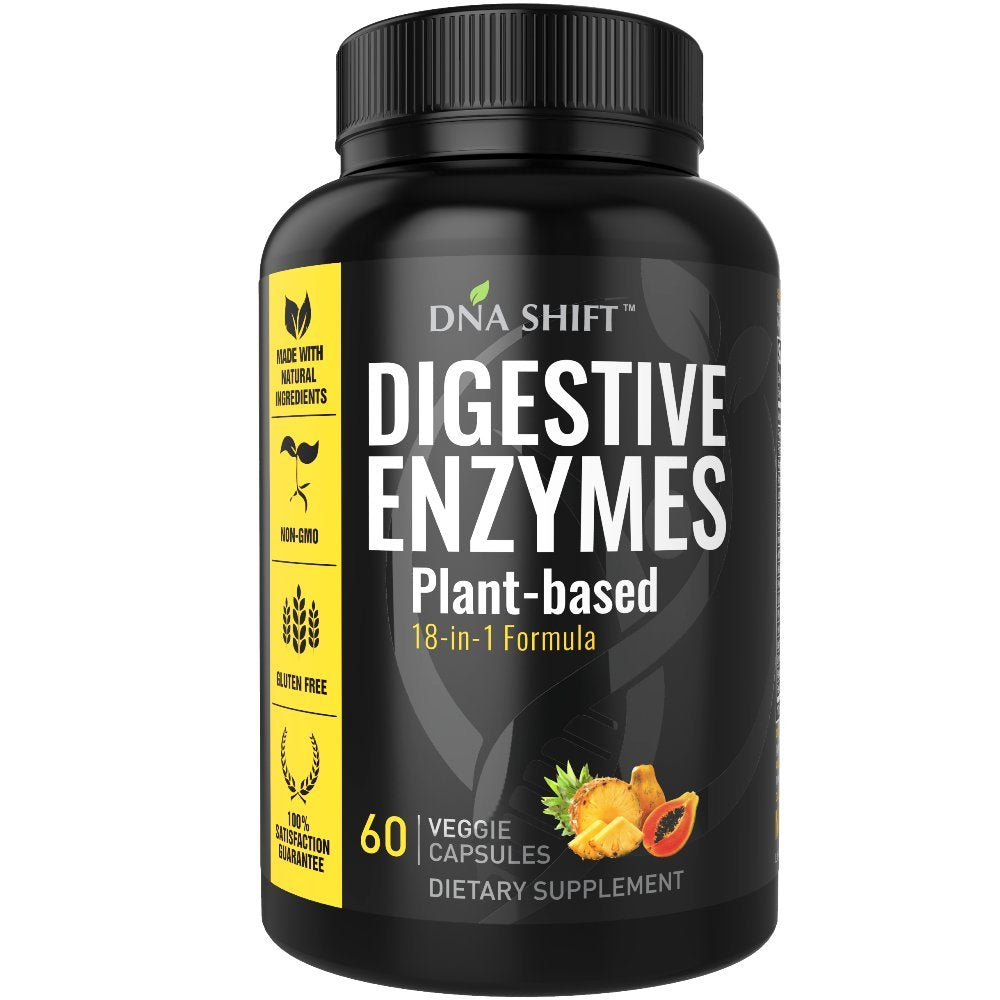 DNA SHIFT Digestive Enzymes bottle on white background