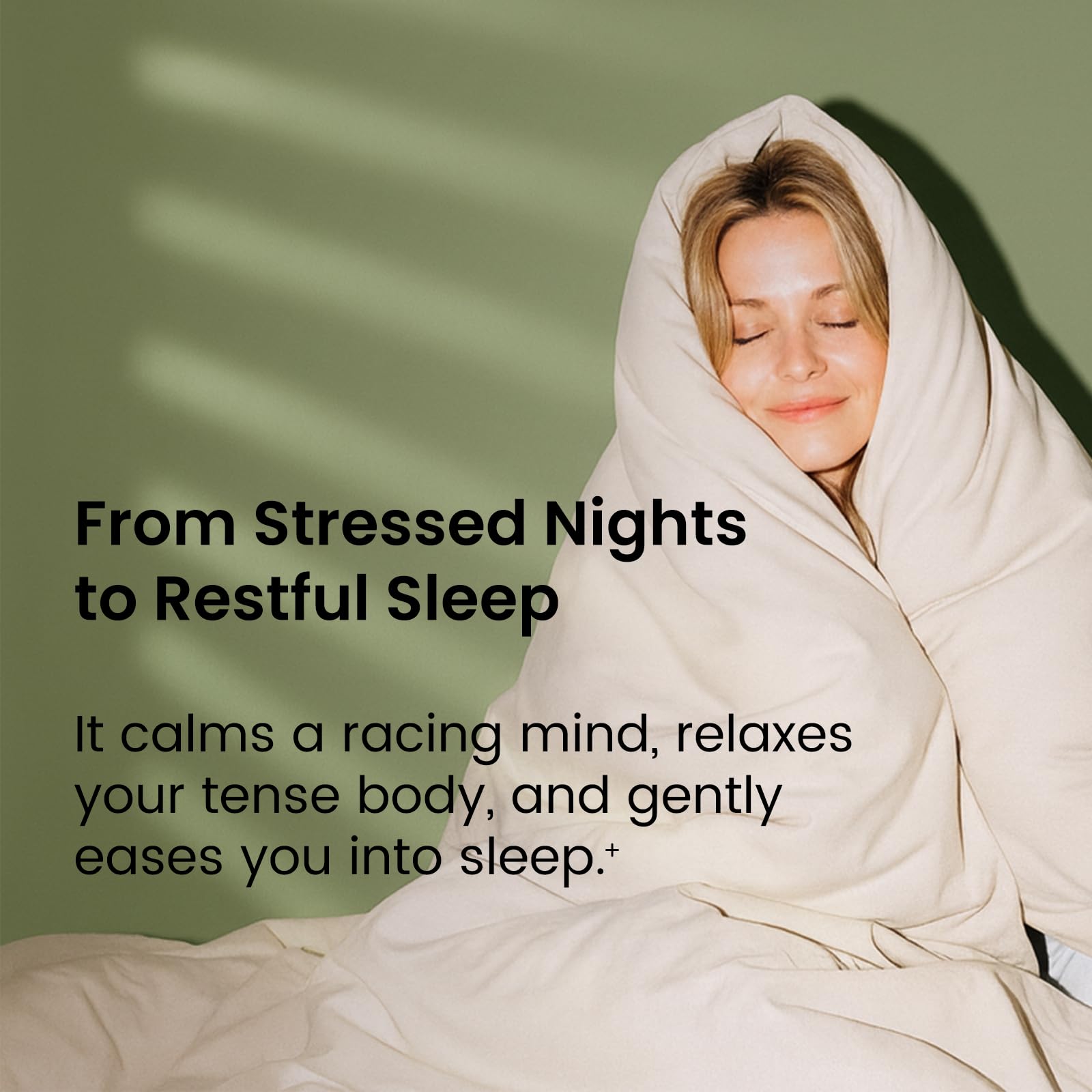 Label showing melatonin-free formulation