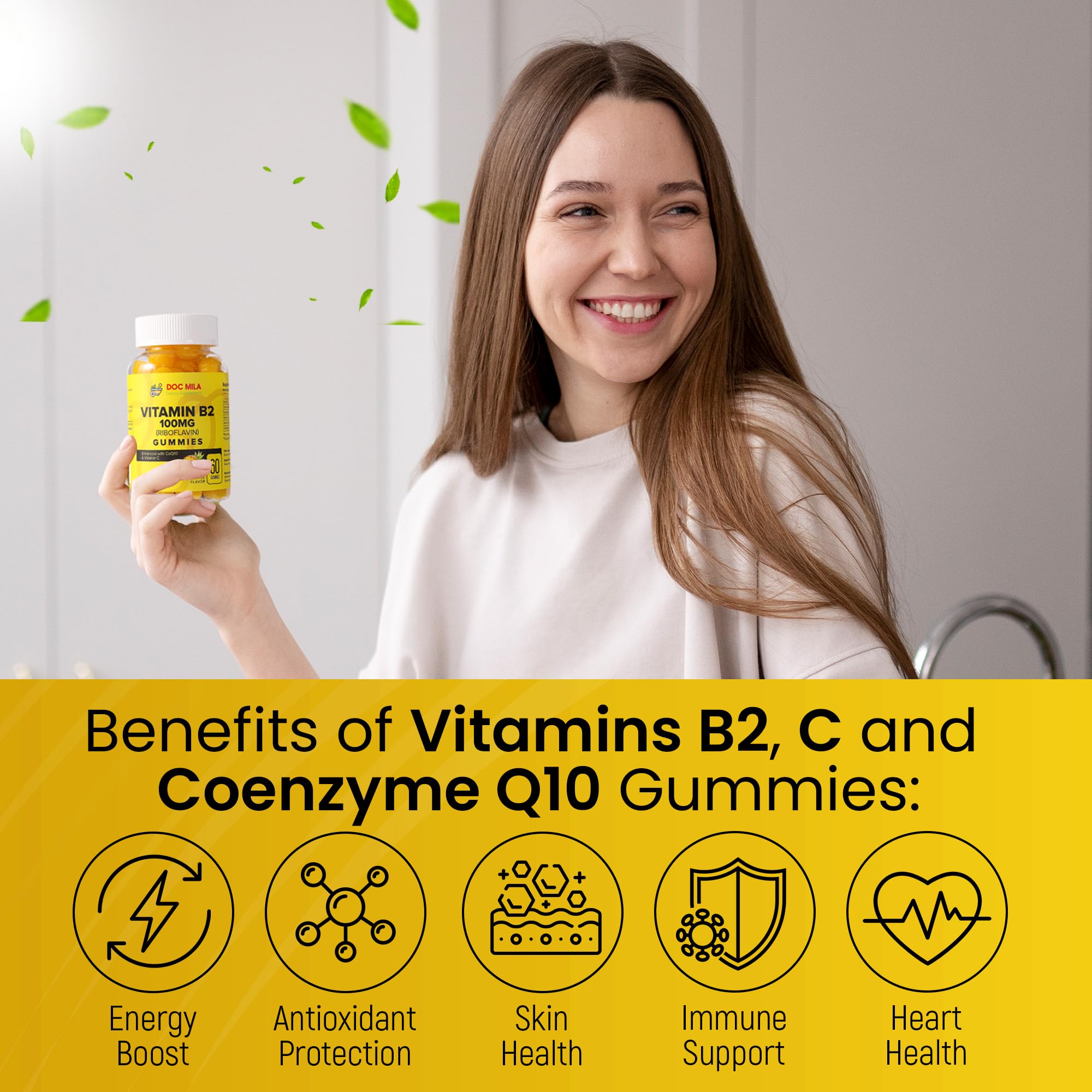 On-the-go bottle with Doc Mila B2 gummies