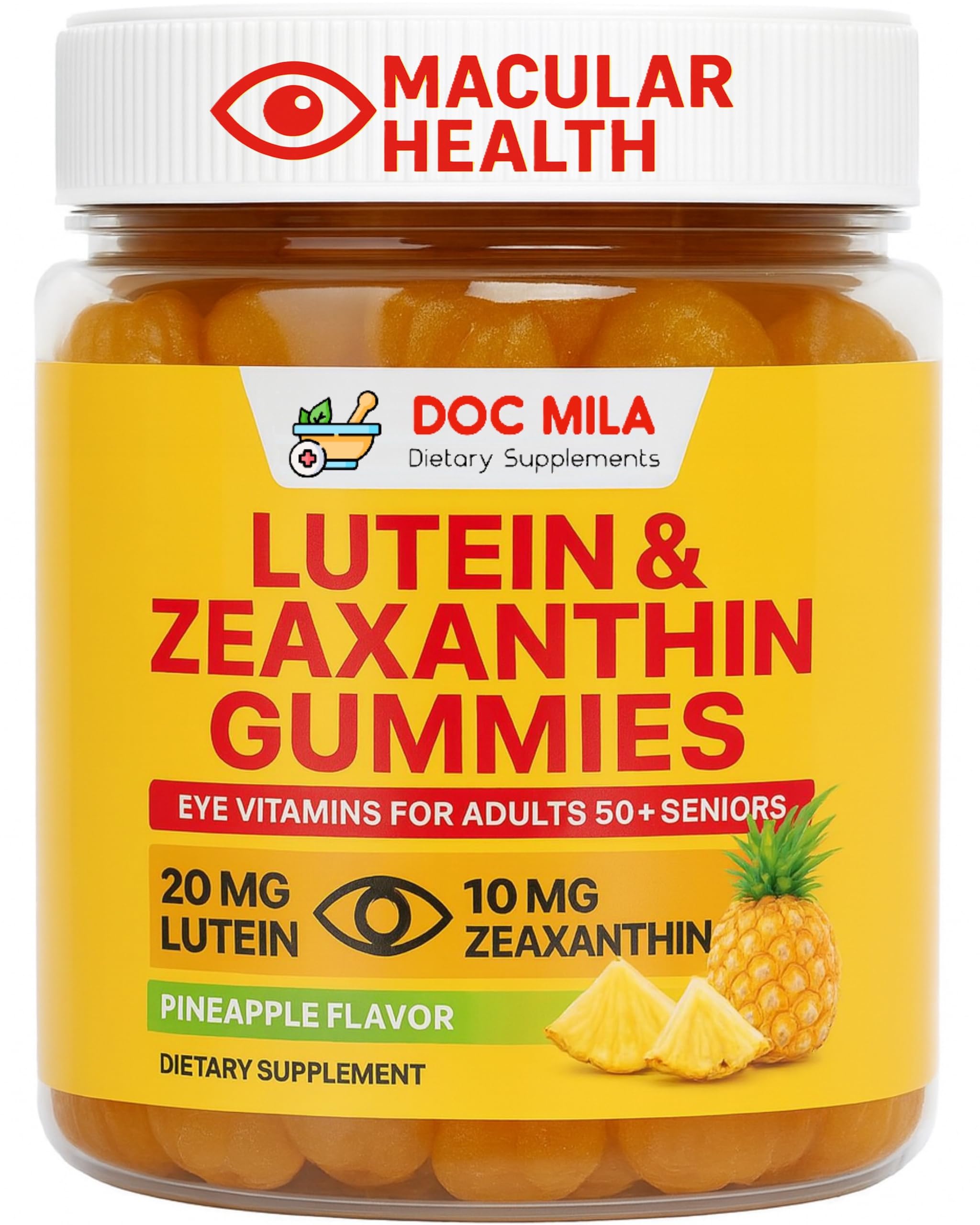 Doc Mila Lutein & Zeaxanthin Gummies bottle for adults 50+
