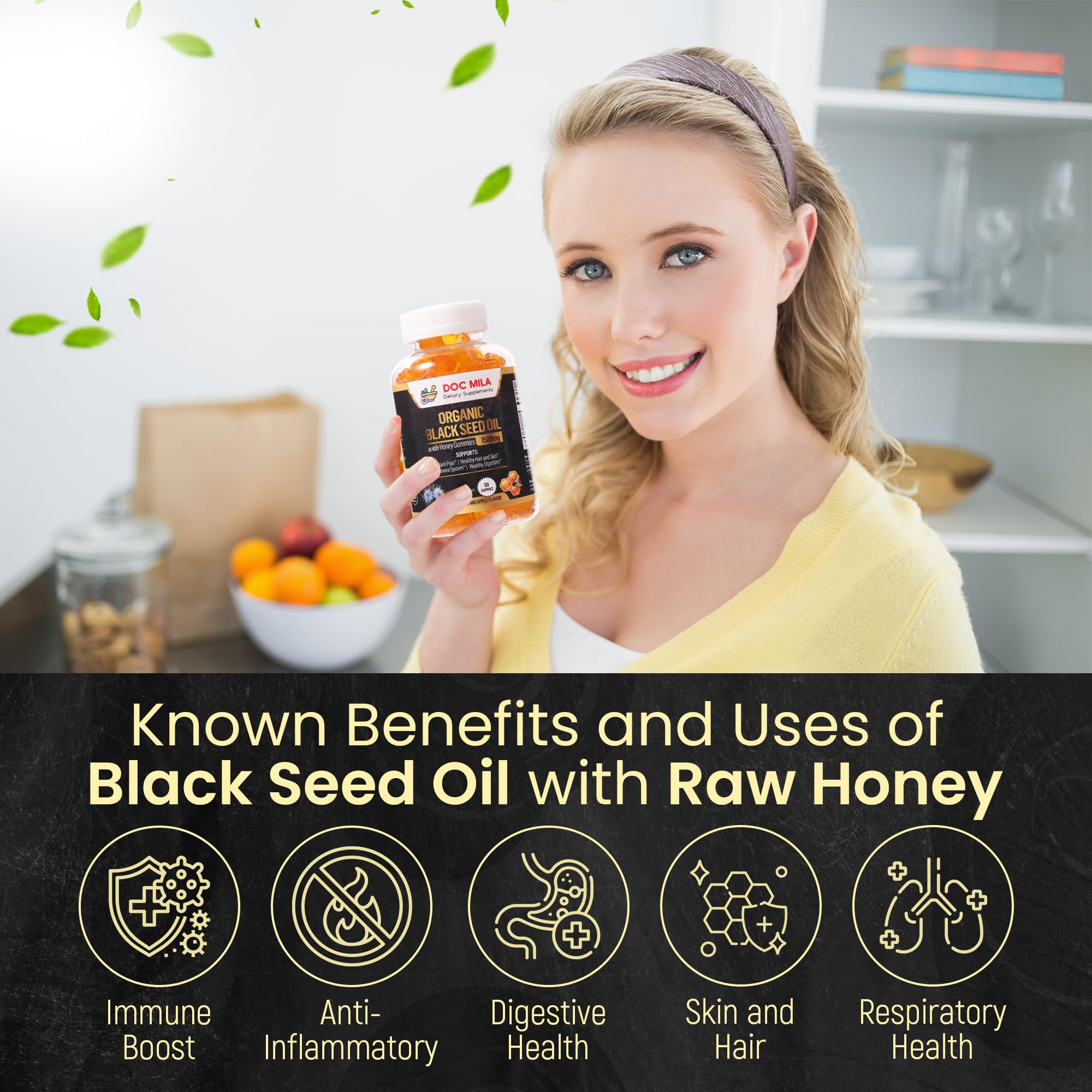 Gummies with pineapple flavor and honey