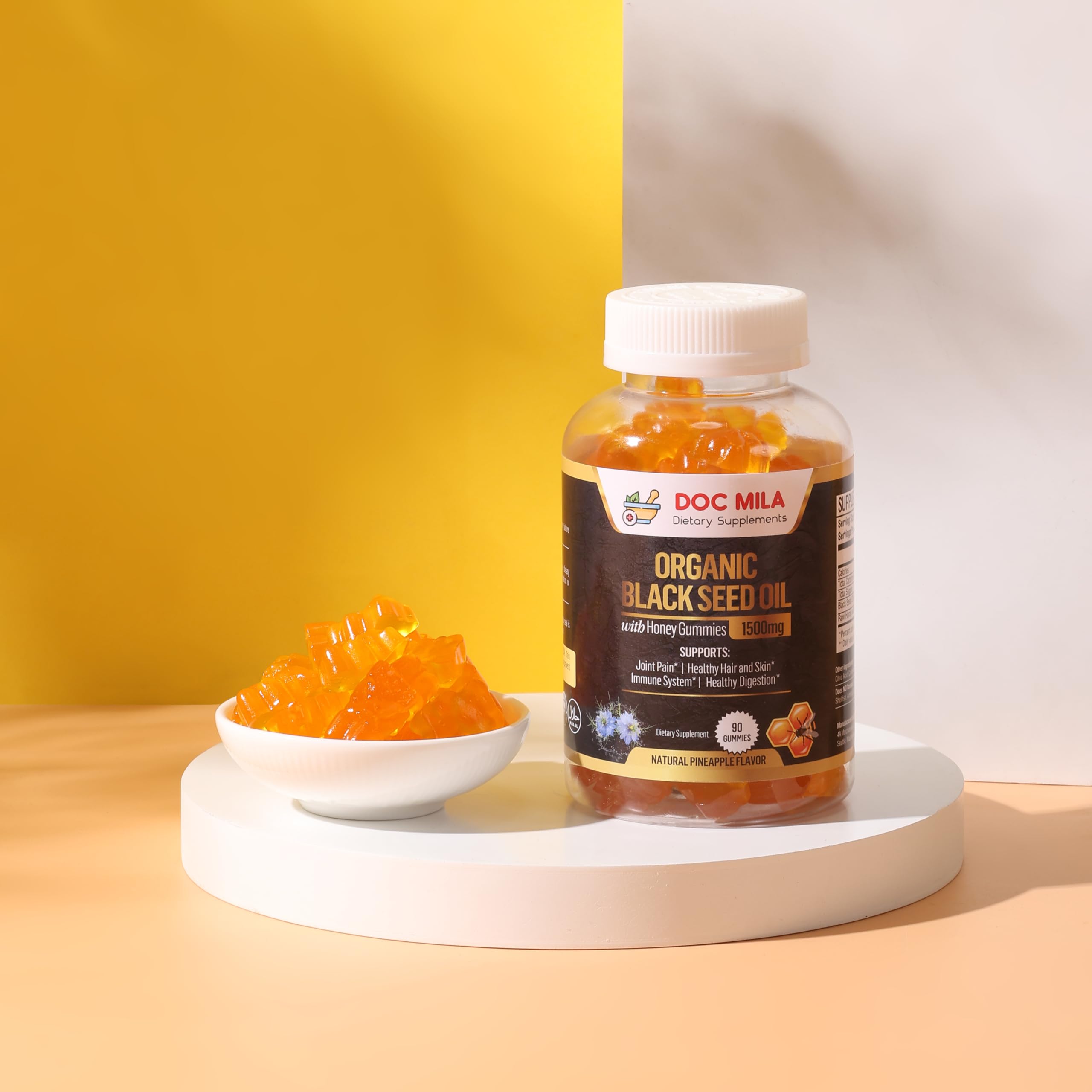 Gluten-free, soy-free, non-GMO labeling on packaging