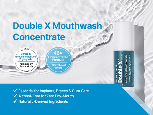 DOCSMEDI Double X Mouthwash Concentrate usage illustration